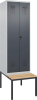 S/W-Gard.-Schrank EVOLO
mit untergeb. Sitzbank
RAL 7035/7016, 2 Abteile - More 4