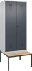 S/W-Gard.-Schrank EVOLO
mit untergeb. Sitzbank
RAL 7035/7016, 2 Abteile - More 4
