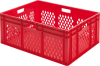 Transport-Stapelkasten
B800xT600xH320 mm
rot, Wände durchbrochen - More 4