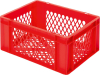 Transport-Stapelkasten
B400xT300xH175 mm
rot, kpl. durchbrochen - More 4