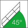 Alu-Treppe 45 Grad
4 Stufen B 600 mm
lichte Höhe 830 mm - More 4