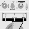 Bockrolle 50mm,A310
Platte,Gummirad,GL
A310.A80.050 - More 4