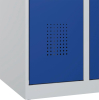 Garderobenschrank EVOLO
bodenstehend
RAL 7035/5010, 4 Abteile - More 5