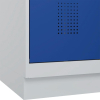 Garderobenschrank EVOLO
mit 100 mm hohem Sockel
RAL 7035/5010, 3 Abteile - More 5