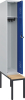 Garderobenschrank EVOLO
mit untergeb. Sitzbank
RAL 7035/5010, 1 Abteil - More 5