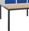 Doppelst. Schrank EVOLO
mit untergeb. Sitzbank
RAL7035/5010, 1x2Abteile - More 5