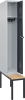 Garderobenschrank EVOLO
mit untergeb. Sitzbank
RAL 7035/7016, 1 Abteil - More 5