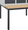 Doppelst. Schrank EVOLO
mit untergeb. Sitzbank
RAL7035/7016, 1x2Abteile - More 5