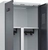 S/W-Gard.-Schrank EVOLO
mit untergeb. Sitzbank
RAL 7035/7016, 2 Abteile - More 5