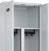 S/W-Gard.-Schrank EVOLO
mit untergeb. Sitzbank
RAL 7035/7035, 4 Abteile - More 5