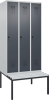 Garderobenschrank EVOLO
mit U.-Bank, KST-Leisten
RAL 7035/7016, 3 Abteile - More 5