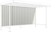 Rückwand
aus Trapezblech
RAL 9002 grauweiß für - More 5