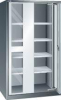 Einschwenktürenschrank
B1100xT641xH1950mm
RAL 5012,Sichtfenstertür - More 5
