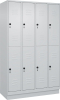 Doppelst. Schrank CLASSIC
B1200xT500xH1950 mm
RAL 7035/7035, 4x2Abteile - More 5