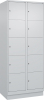Fächerschrank CLASSIC
B800xT500xH1950 mm
RAL 7035/7035, 2x5 Fächer - More 5