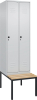 Garderobenschrank CLASSIC
B600xT500xH2120 mm
RAL 7035/7035, 2 Abteile - More 5