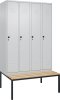 Garderobenschrank CLASSIC
B1200xT500xH2120 mm
RAL 7035/7035, 4 Abteile - More 5