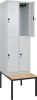 Doppelst. Schrank CLASSIC
B600xT500xH2120 mm
RAL 7035/7035, 2x2Abteile - More 5