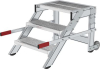 Alu-Arbeitspodest fahrbar
3 Gitterroststufen B600mm
Podesthöhe 0,59 m - More 6
