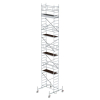 Rollgerüst m. Fahrbalken
Plattform B1800xT750 mm
Plattformhöhe 8,45 m - More 6