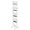 Rollgerüst m. Fahrbalken
Plattform B1800xT750 mm
Plattformhöhe 9,45 m - More 6