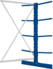 Kragarmregal L Anbaufeld
B1330xT2x600xH2000 mm
doppelseitig RAL 5010 - More 7