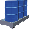 Auffangwanne mit
geraden Wänden
mit Gitterrost, 278 ltr.
2130x830x300mm, RAL 7016 - More 7