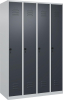 Garderobenschrank CLASSIC
B1200xT500xH1850 mm
RAL 7035/7016, 4 Abteile - More 6