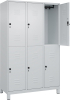 Doppelst. Schrank CLASSIC
B1200xT500xH1950 mm
RAL 7035/7035, 3x2Abteile - More 6