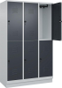 Doppelst. Schrank CLASSIC
B1200xT500xH1950 mm
RAL 7035/7016, 3x2Abteile - More 6