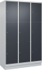 Fächerschrank CLASSIC
B1200xT500xH1950 mm
RAL 7035/7016, 3x3 Fächer - More 6