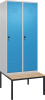 Garderobenschrank CLASSIC
B800xT500xH2120 mm
RAL 7035/5012, 2 Abteile - More 6