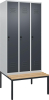 Garderobenschrank CLASSIC
B900xT500xH2120 mm
RAL 7035/7016, 3 Abteile - More 6
