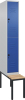 Doppelst. Schrank CLASSIC
B300xT500xH2120 mm
RAL 7035/5010, 1x2Abteile - More 6