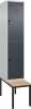 Doppelst. Schrank CLASSIC
B400xT500xH2120 mm
RAL 7035/7016, 1x2Abteile - More 6