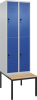 Doppelst. Schrank CLASSIC
B600xT500xH2120 mm
RAL 7035/5010, 2x2Abteile - More 6