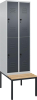 Doppelst. Schrank CLASSIC
B600xT500xH2120 mm
RAL 7035/7016, 2x2Abteile - More 6