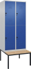 Doppelst. Schrank CLASSIC
B800xT500xH2120 mm
RAL 7035/5010, 2x2Abteile - More 6