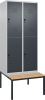 Doppelst. Schrank CLASSIC
B800xT500xH2120 mm
RAL 7035/7016, 2x2Abteile - More 6