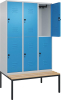 Doppelst. Schrank CLASSIC
B1200xT500xH2120 mm
RAL 7035/5012, 3x2Abteile - More 6