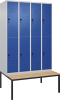 Doppelst. Schrank CLASSIC
B1200xT500xH2120 mm
RAL 7035/5010, 4x2Abteile - More 6