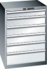 Schubladenschrank 36x36E
B717xT725xH1000mm
RAL 7035 - More 7