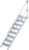 Alu-Treppe 45 Grad
8 Stufen B 600 mm
lichte Höhe 1670 mm - More 8