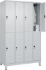Doppelst. Schrank CLASSIC
B1200xT500xH1950 mm
RAL 7035/7035, 4x2Abteile - More 7