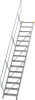 Alu-Treppe 45 Grad
15 Stufen B 800 mm
lichte Höhe 3120 mm - More 9