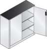 Beistellschrank
B1200xT400xH1200 mm
RAL 7035/7016,2Fachböden - More 9