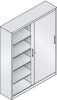 Schiebetürenschrank
B1600xT400xH1950 mm
RAL 7035/5012,8Fachböden - More 9