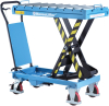 Hubtischwagen m. Rollenb.
Tischmaß: 1025x535
500 kg Tragfähigkeit - More 9